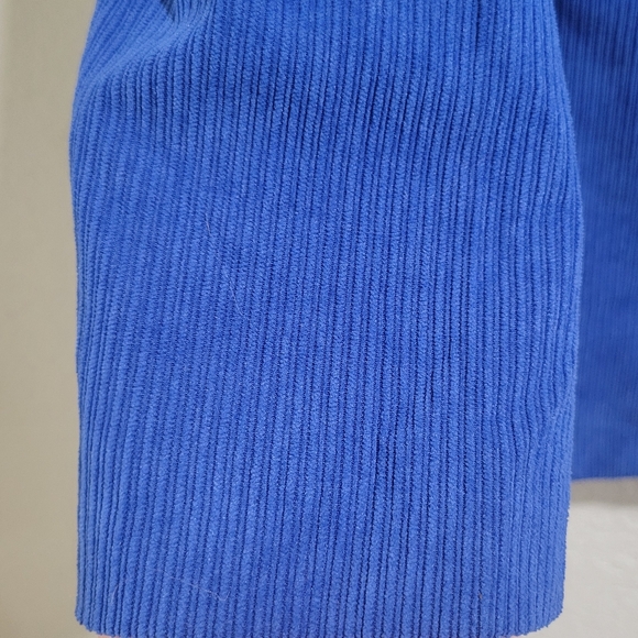 Pretty Garden Women's Blue Winter Corduroy Blazer Jacket Size Sm Oversized - Picture 10 of 16